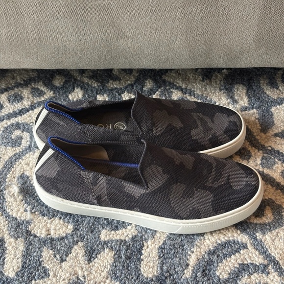 Rothy's the Original Slip on Gray Camo Print Sneaker - Picture 3 of 8